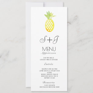 Aquarelle Ananas Oasis Tropical Fruit - Menu