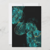 Aquarelle Anastasia Invitation noire et verte (Dos)