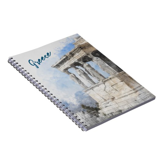 Aquarelle Ancienne ruines d'Athènes Carnet - grèce (Côté Droit)