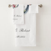 Aquarelle Ancre Fleurs Nautiques (En situation)