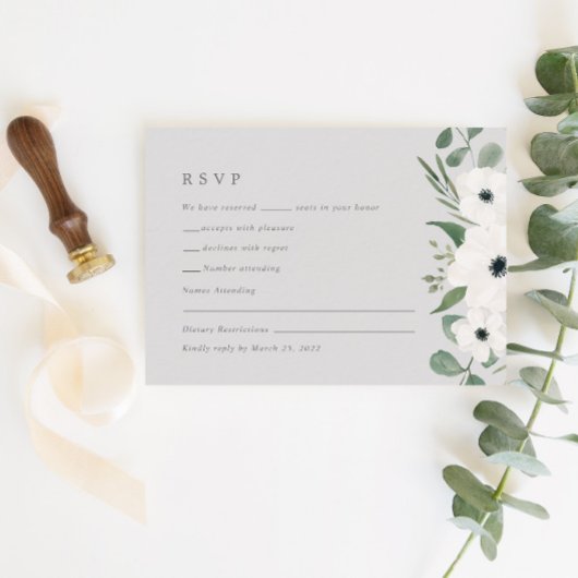 Aquarelle Anemone & Dusty Green Eucalyptus RSVP
