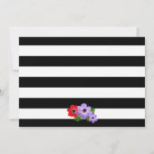 Aquarelle Anémone Floral Enregistrer la date Carte (Dos)