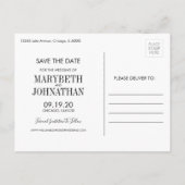 Aquarelle Anemone Script Enregistrer La Date Carte (Dos)