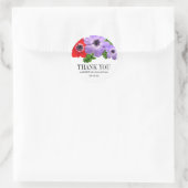 Aquarelle Anémonique Floral Wedding Favor Sticker (Sac)