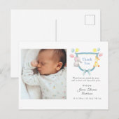 Aquarelle Animaux Bébé faire-part de naissance (Devant / Derrière)