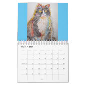 Aquarelle Animaux Calendrier Peinture à la main (Mar 2027)