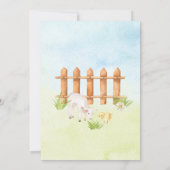 Aquarelle Animaux de ferme Baby shower Invitation (Dos)