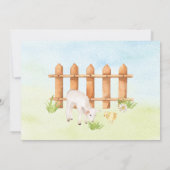 Aquarelle Animaux de ferme Baby shower Invitation (Dos)