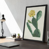 Aquarelle Antique Botanique Cactus Imprimer Poster