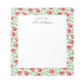 Aquarelle Apple Motif Note du Bloc-notes de l'ense (Devant)