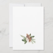 Aquarelle Arbre de Noël Faire-part mobile (Dos)