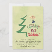 Aquarelle Arbre de Noël Fête Invitation (Devant)