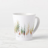 Aquarelle Arbre Ligne Petite Mug Latte (Angle droit)