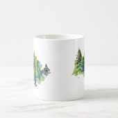 Aquarelle Arbres À feuillage persistant Mug (Centre)