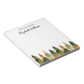 Aquarelle Arbres à pin d'automne Bloc-notes person (Incliné)