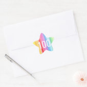 Aquarelle Arc-en-ciel 100 - Sticker en étoile (Enveloppe)