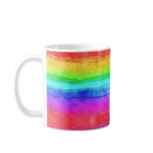 Aquarelle arc-en-ciel colorée Vave Mug tendance