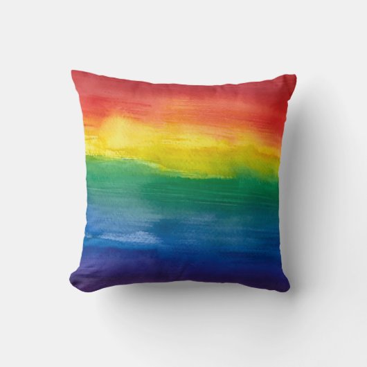 Aquarelle arc-en-ciel Coussin (Recto)