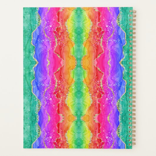 Aquarelle arc-en-ciel Crystal Gemstone Design (Dos)