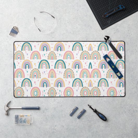 Aquarelle arc-en-ciel de Mat de bureau (Poste de travail)