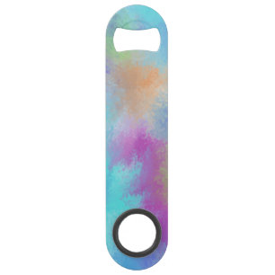 Aquarelle arc-en-ciel Iridescente Holi Abstraction