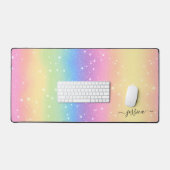 Aquarelle arc-en-ciel Parties scintillant rose jau (Clavier et souris)