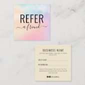 Aquarelle Arc-En-Ciel Référez Une Carte De Référen (Devant / Derrière)