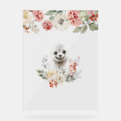 Aquarelle Arctic Seal Baby shower Bienvenue (Recto)