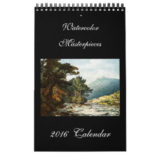Aquarelle Art 2024 Beau calendrier mural