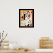 Aquarelle Art déco Gerta Wegener sur papier 16 x 2 (Cuisine)