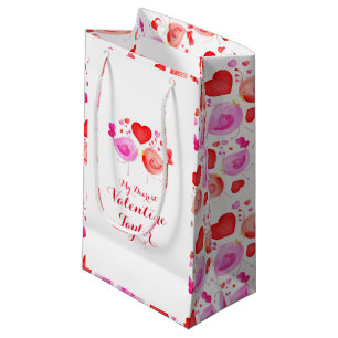aquarelle art inséparables valentines cadeau sac