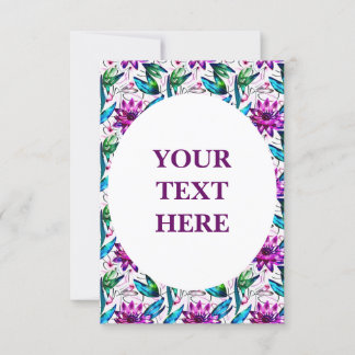Aquarelle Art Nouveau vintage Invitation Florale