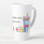 Aquarelle Art professeur Latte Mug avec devis (Angle droit)