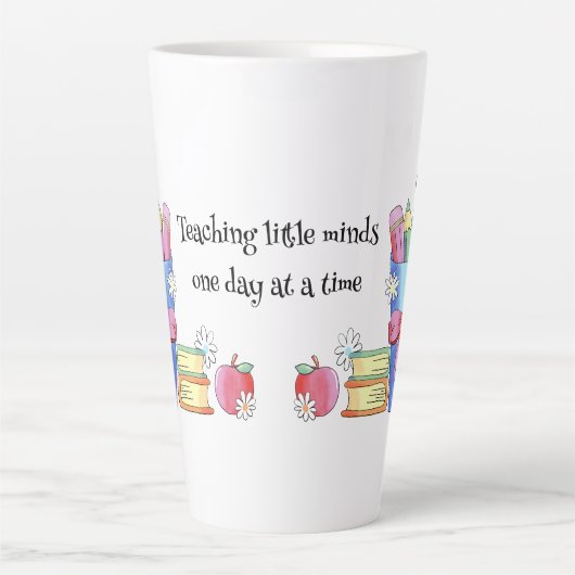 Aquarelle Art professeur Latte Mug avec devis (Devant)