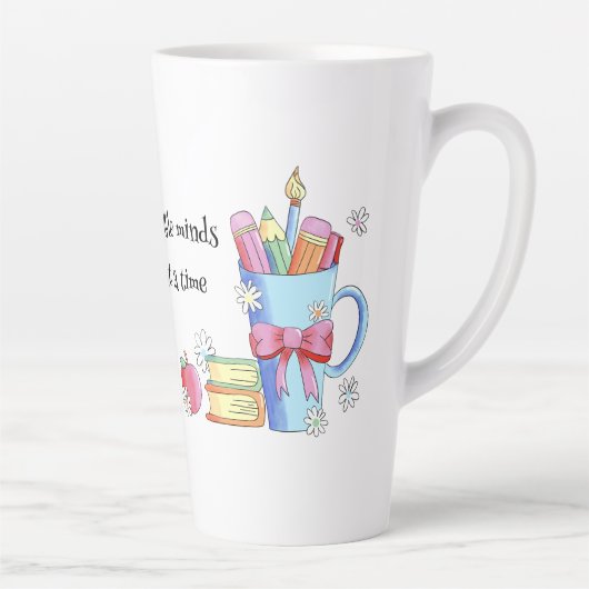 Aquarelle Art professeur Latte Mug avec devis (Droite)