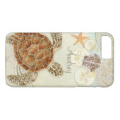 Aquarelle Art Sea Turtle Coastal Beach Coques de m (Dos (Horizontal))