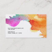 Aquarelle artiste Carte de visite de look peint à (Dos)