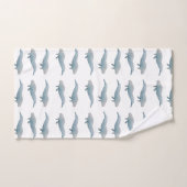 Aquarelle artistique Baleine bleue (Serviette à main)