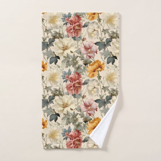 Aquarelle artistique fleurs vintages Élégante mign (Serviette à main)