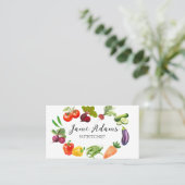 Aquarelle Artistique Légumes Carte de visite (Debout devant)