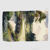 Aquarelle artistique terrain de golf serviette de (Horizontal)