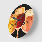 Aquarelle Artistique Vin O Horloge Mur Horloge (Angle)