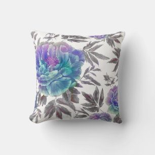 Aquarelle assez réversible Coussin floral