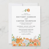 Aquarelle Automne automne Faire-part de mariage fl (Devant)