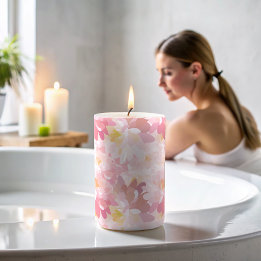 Aquarelle Automne Chute Rose Blanc Motif Floral