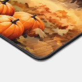 Aquarelle Automne Citrouille de route en chute Feu (Coin)