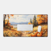 Aquarelle Automne Citrouille de route en chute Feu (Clavier et souris)