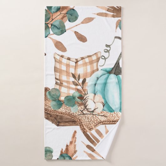 Aquarelle automne continu motif avec coloris (Serviette de bain)