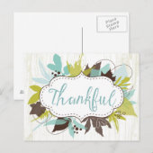 Aquarelle Automne Feuilles Carte Postale Grace (Devant / Derrière)