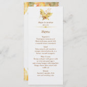 Aquarelle Automne Feuilles d'automne Menu 1 | (Devant / Derrière)